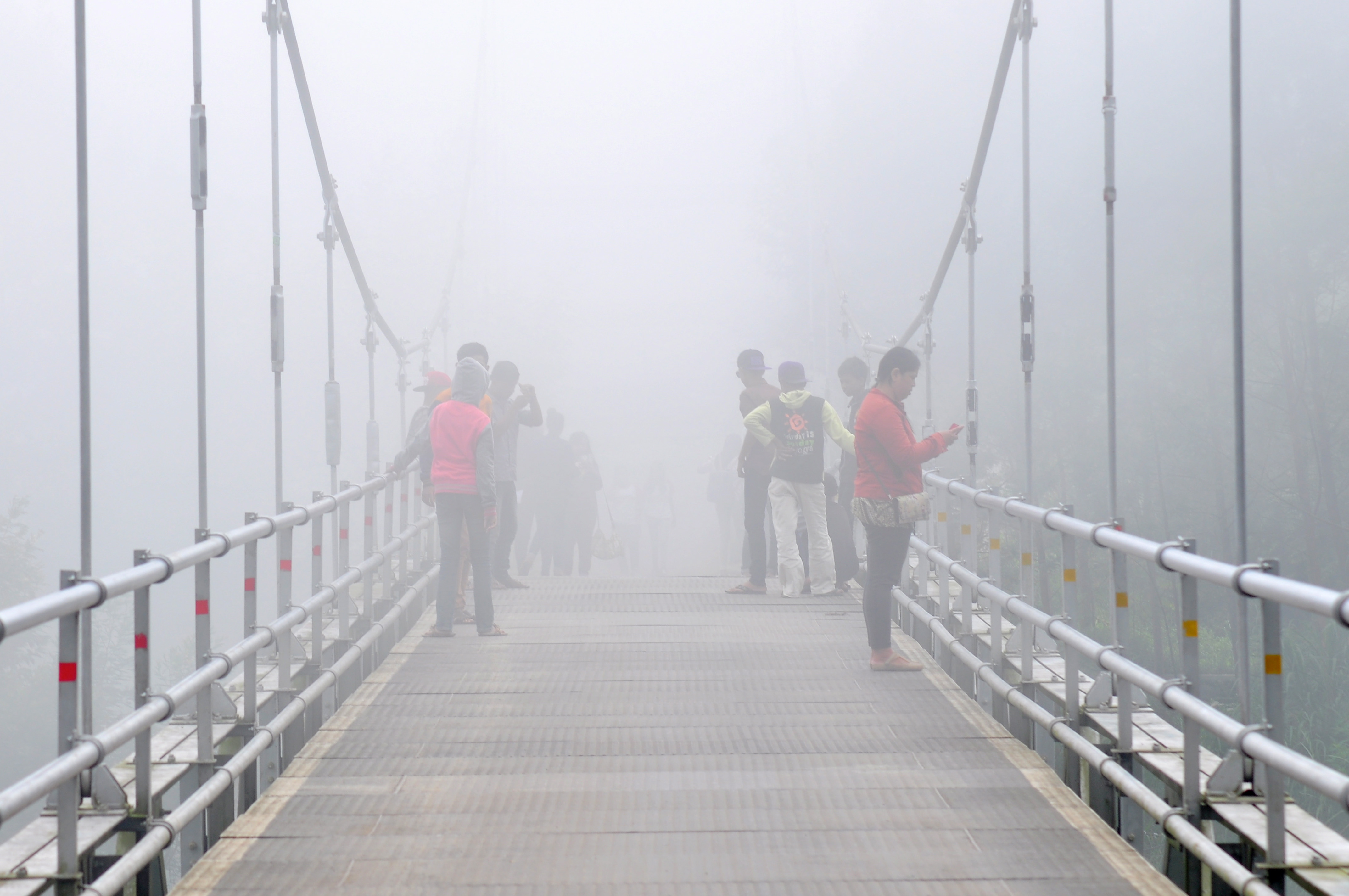 Kabut Di Jembatan Gantung Gunung Merapi Vibizmediacom