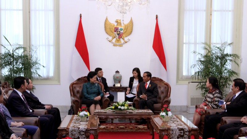Kunjungan Wakil Perdana Menteri Tiongkok Liu Yandong Ke Istana Merdeka Untuk Kelanjutan Kerjasama Indonesia Tiongkok, 27 Mei 2015