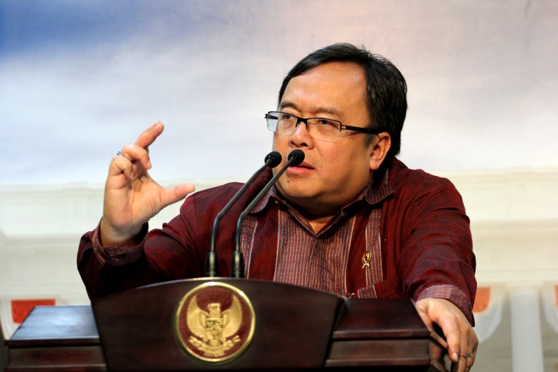 Menteri Keuangan Bambang Brodjonegoro Saat Memberikan Keterangan Pers Di Kantor Presiden Usai Rapat Terbatas Bersama Presiden Jokowi Mengenai Paket Kebijakan Ekonomi, 16 Maret 2015