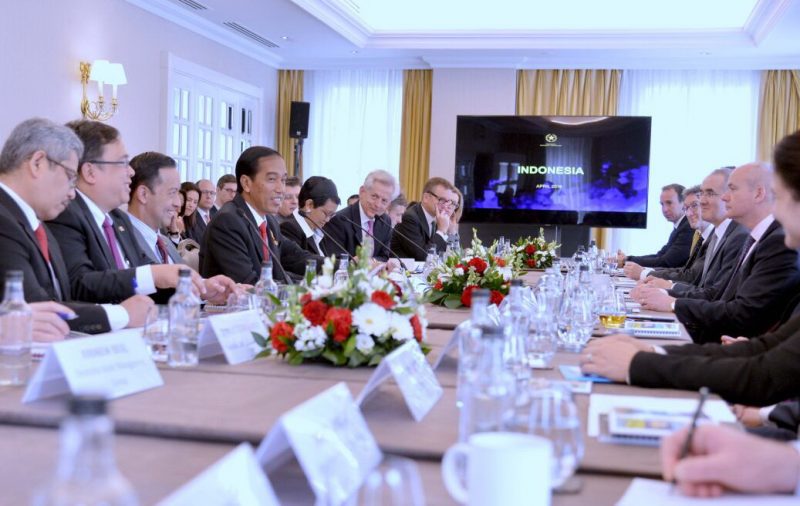 Presiden Joko Widodo Bertemu Pimpinan Lembaga Keuangan Internasional di Grosvenor House