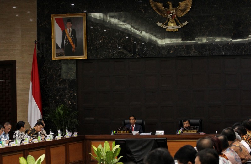 Presiden Joko Widodo Memimpin Sidang Kabinet Paripurna di Gedung Utama Kementerian Sekretaris Negara
