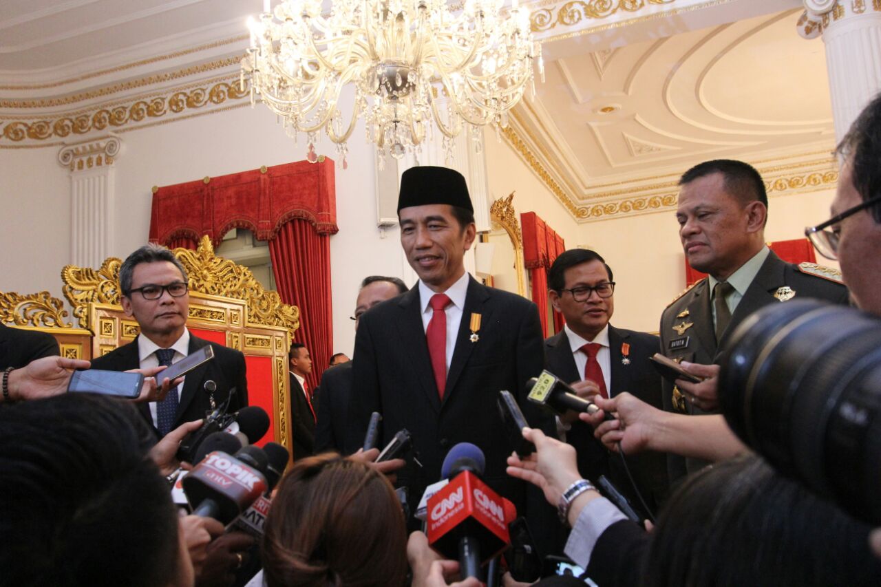 Presiden berikan keterangan pers terkait Pilpres AS di Istana Negara