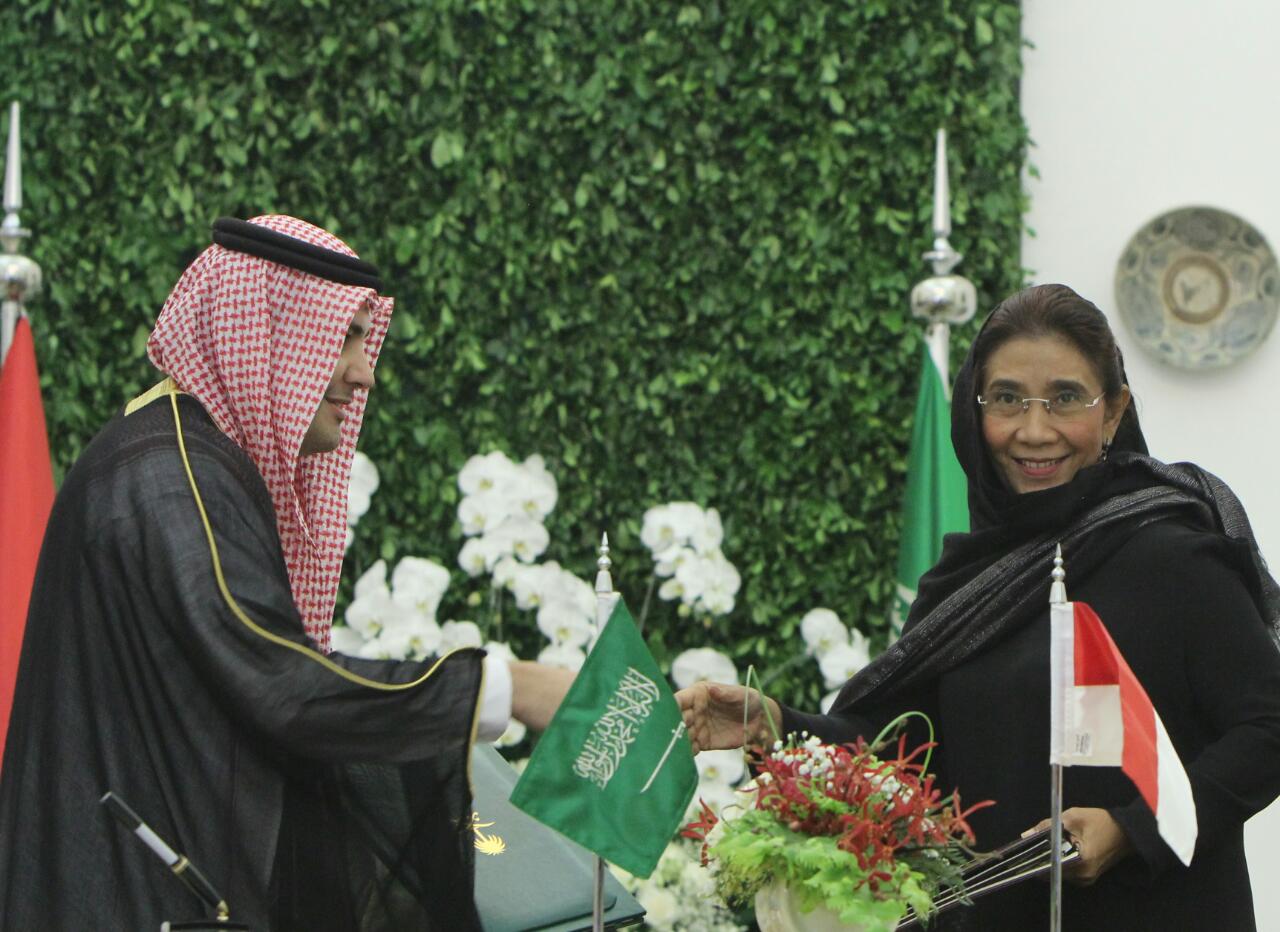 Pemerintah Indonesia dan Arab Saudi telah menandatangani nota kesepahaman di bidang kerja sama kelautan dan perikanan di Istana Bogor