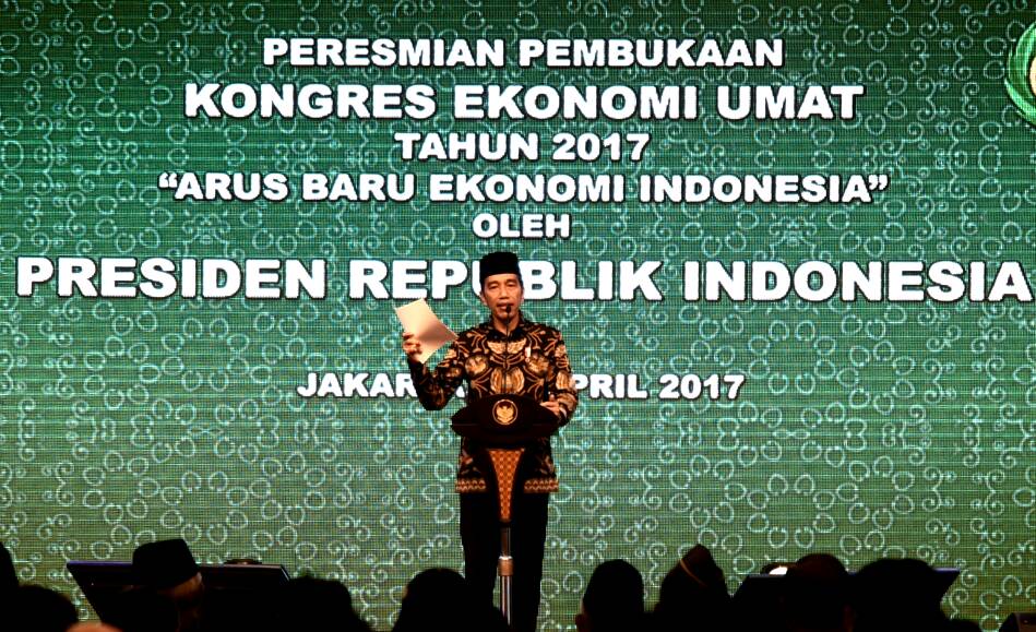 Presiden Joko Widodo meresmikan Kongres Ekonomi Umat 2017