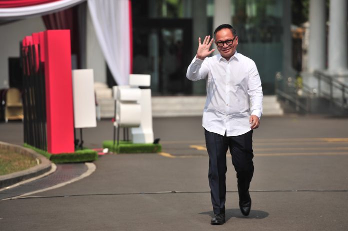 Dirut Bank Mandiri Kartika Wirjoatmojo memenuhi panggilan Presiden Jokowi, ke Istana Merdeka, Jakarta, Jumat (25 Okt) pagi. (Foto Humas Setkab)