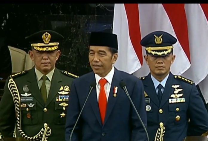 Pidato Presiden Jokowi pad Sidang Paripurna MPR