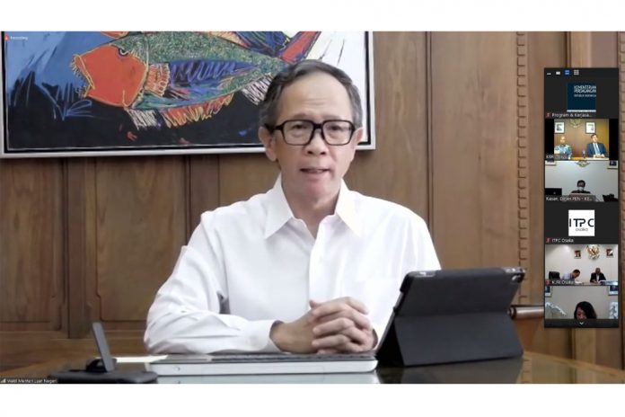 Wakil Menteri Luar Negeri Mahendra Siregar menjadi pembicara kunci dalam Webinar Akses Pasar UKM Eksportir Indonesia ke Jepang Pasca Covid-19