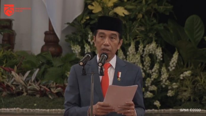 Amanat Presiden Joko Widodo dalam HUT ke-74 Bhayangkara di Istana Negara
