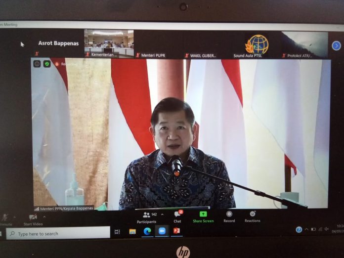 Menteri Perencanaan Pembangunan Nasional atau Kepala Badan Perencanaan Pembangunan Nasional Suharso Monoarfa