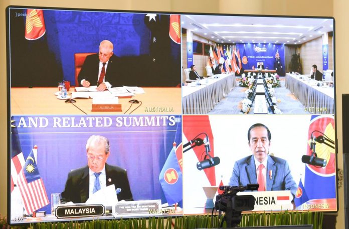 Presiden Joko Widodo menghadiri secara virtual KTT ke-2 ASEAN-Australia dari Istana Kepresidenan Bogor