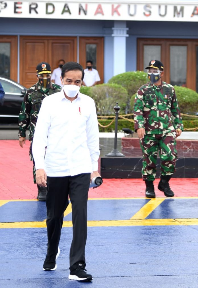 Presiden Joko Widodo kunjungan kerja ke Kalimantan Selatan meninjau lokasi terdampak banjir