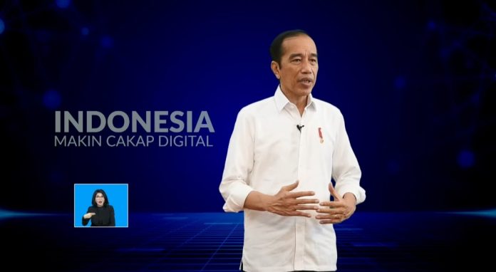 Presiden Joko Widodo meluncurkan Program Literasi Digital Nasional yang diinisiasi oleh Kemkominfo pada Kamis (20 Mei 2021).