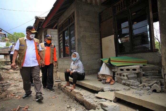 Kepala BNPB Letjen TNI Ganip Warsito S.E. M.M meninjau Desa Ban, Kecamatan Kubu, Kabupaten Karangasem, Provinsi Bali