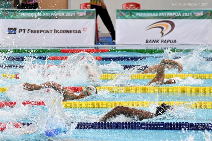 Peparnas XVI Papua, Cabor Renang Pecahkan 20 Rekor dari Arena Akuatik (Foto Kemkominfo)