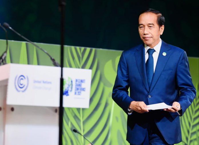 Presiden Joko Widodo menjadi salah satu pembicara pada World Leaders Summit on Forest and Land Use yang digelar pada Selasa, 2 November 2021, di Scotish Event Campus, Glasgow, Skotlandia.