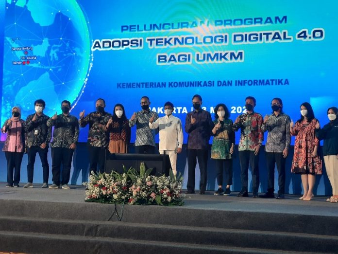 Peluncuran Program Adopsi Teknologi Digital 4.0 Bagi UMKM di Jakarta pada Jumat (13 Mei 2022)