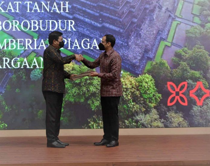 sertifikat hak tanah Candi Borobudur sertifikat hak tanah Candi Borobudur