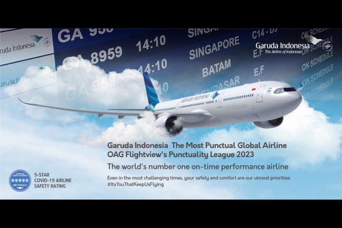 Garuda Capai Predikat Maskapai Paling Tepat Waktu Sepanjang Tahun 2022