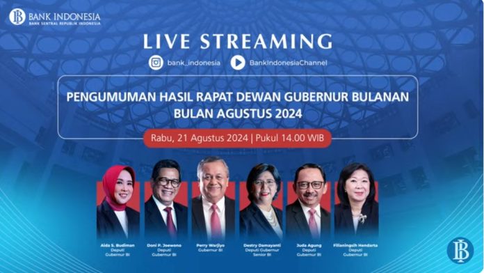 Hasil RDG BI Bulan Agustus 2024 Bank Indonesia Memutuskan BI- Rate Tetap Konsisten 6,25%
