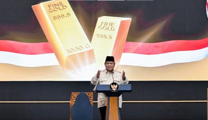 Presiden Prabowo Resmikan Layanan Bank Emas Pertama di Indonesia