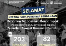 Program Mahasiswa Berdampak 2026: 203 Mahasiswa Dukung Pemulihan Pascabencana di Sumatra
