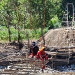 Bangun Jembatan Gantung di Pidie Jaya Capai 65 Persen, Akses Warga Lhok Sanding Segera Pulih Jembatan Gantung