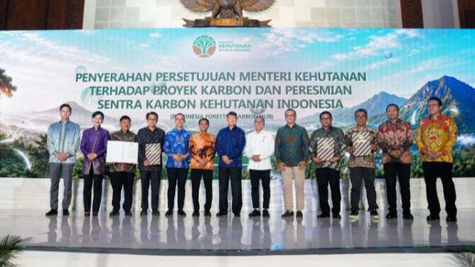 peluncuran Indonesia Forestry Carbon Hub (Sentra Karbon Kehutanan Indonesia) (Foto Komdigi)