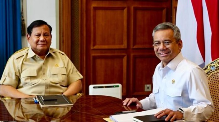 Presiden Prabowo Subianto menerima Menteri Keuangan Suahasil Nazara di Istana Merdeka, Jakarta, pada Selasa, 22 September 2026. Menteri Keuangan